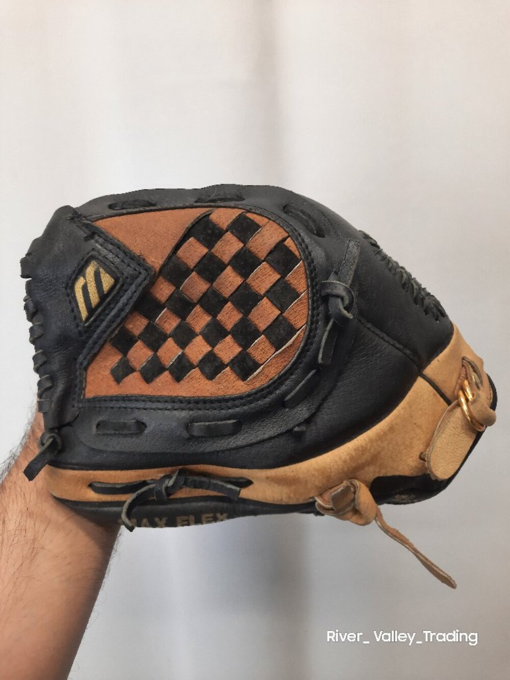 Mizuno Prospect GPSP1075 Youth Baseball Glove 10.75" PowerClose Black Tan LHT